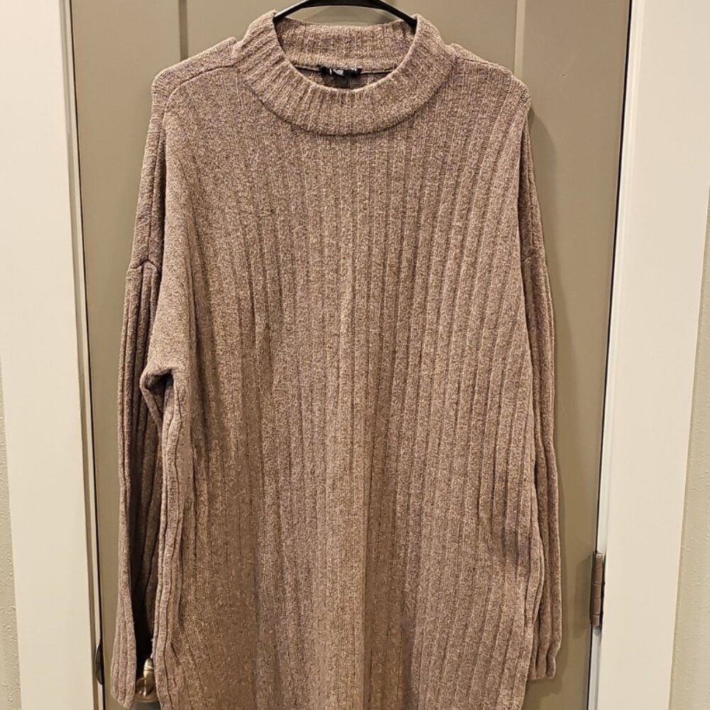 Hilary Radley Ladies' Knitted Sweater Dress Knee Length Mock Neck XL